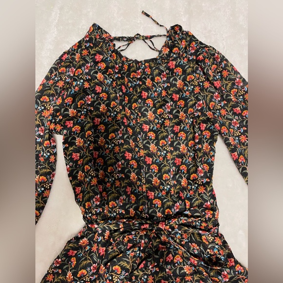 LOFT Shimmery Floral Tiered Dress SMALL - Picture 5 of 16